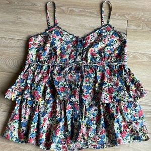 Anthropologie Eloise Ruffle Tank